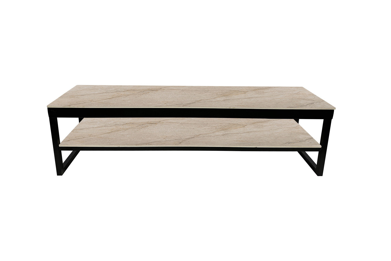 - TV meubel 'Axelle' Glanzend steen Shakspear Beige