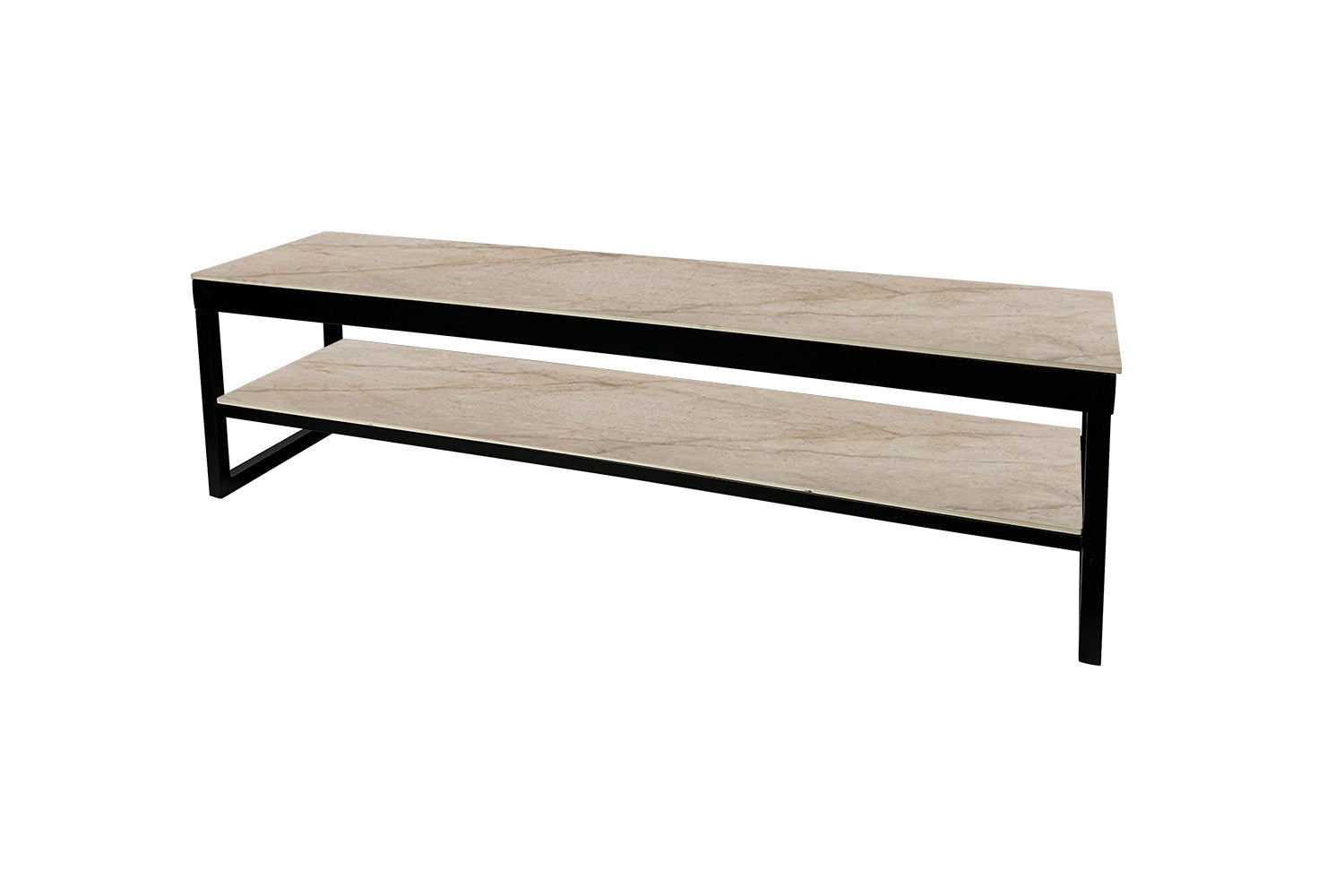 - TV meubel 'Axelle' Glanzend steen Shakspear Beige