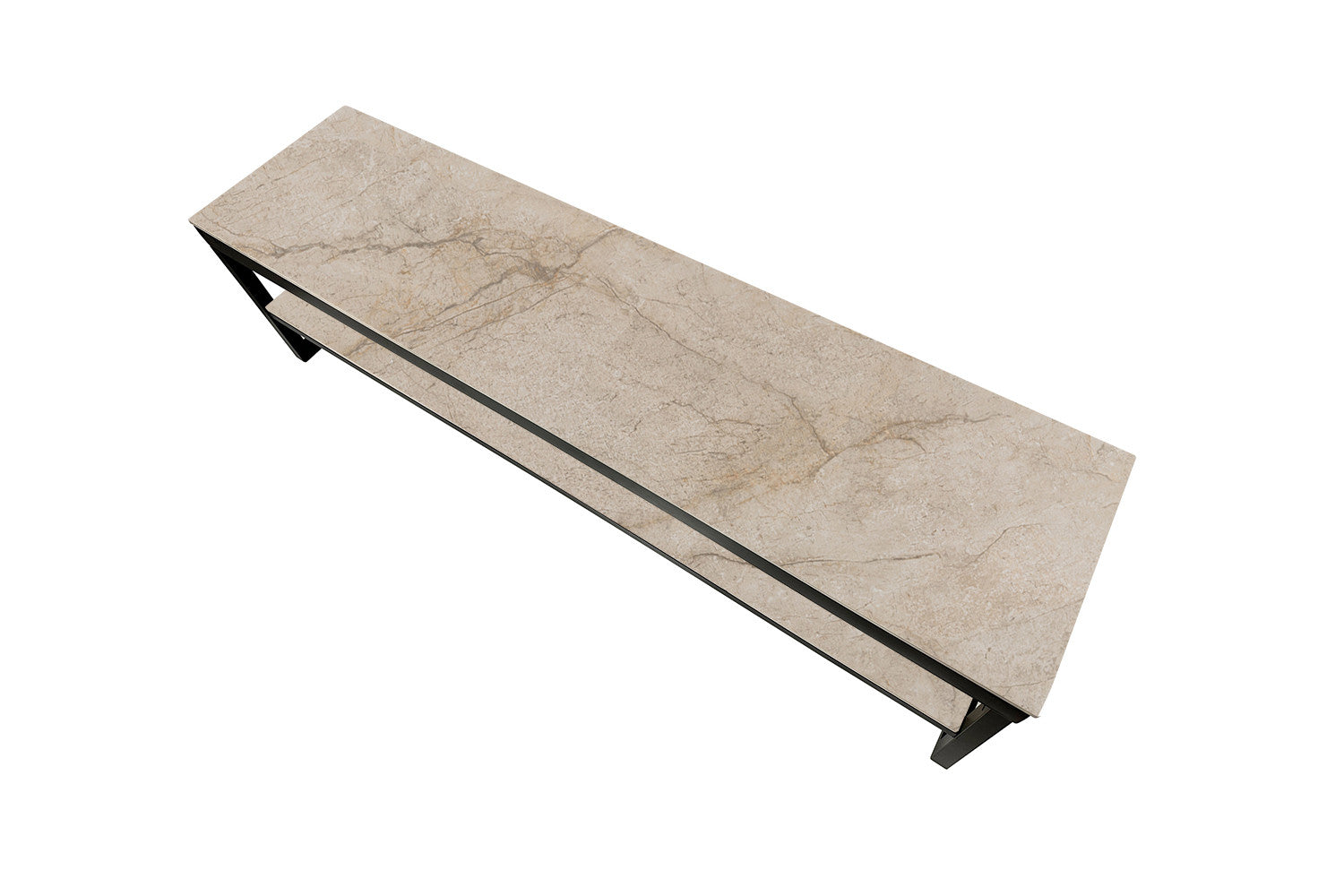 - TV meubel 'Axelle' Glanzend steen Shakspear Beige