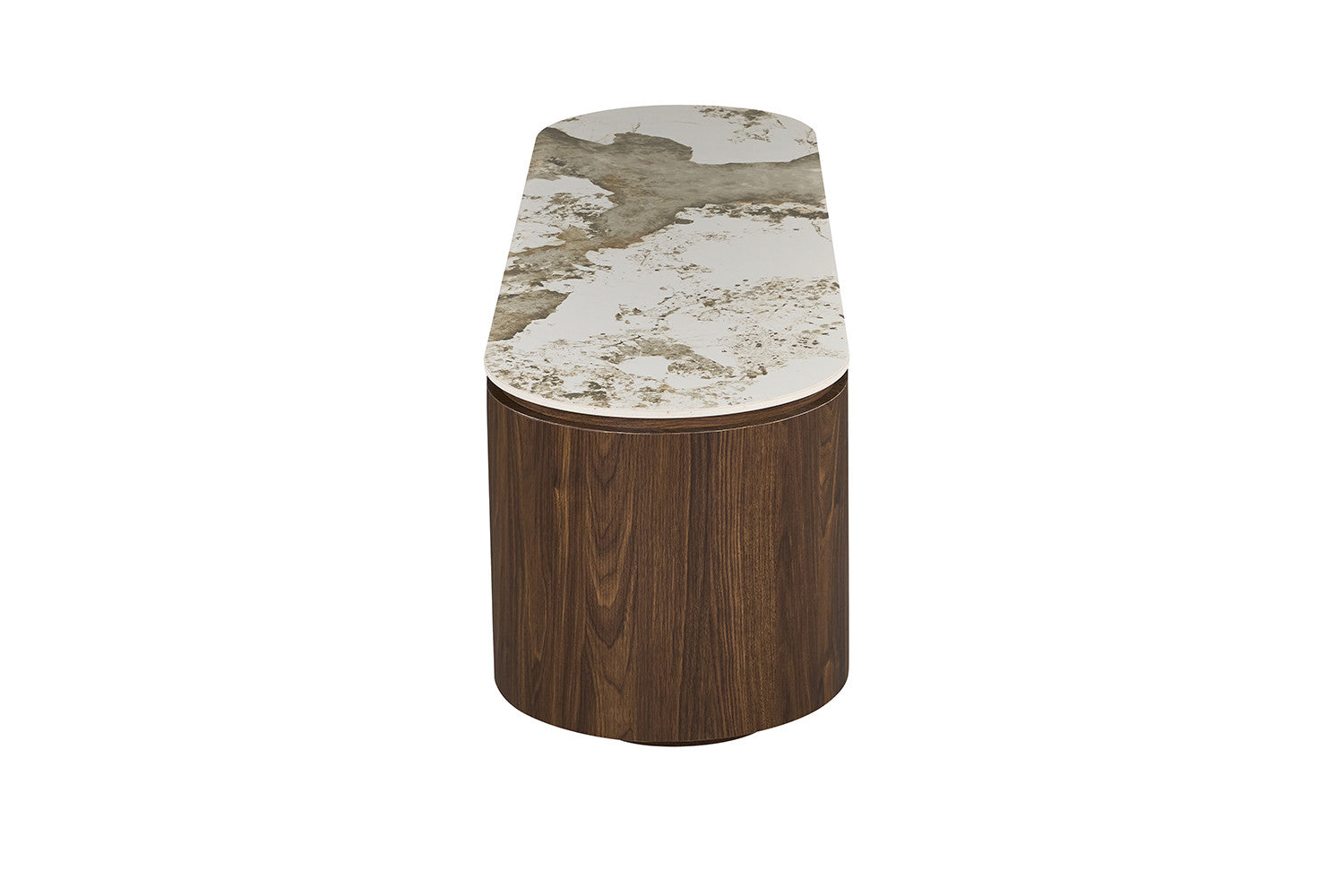 - TV meubel 'Tomar' 160 cm Decor Gerookte Eik Glanzend Steen Pandora