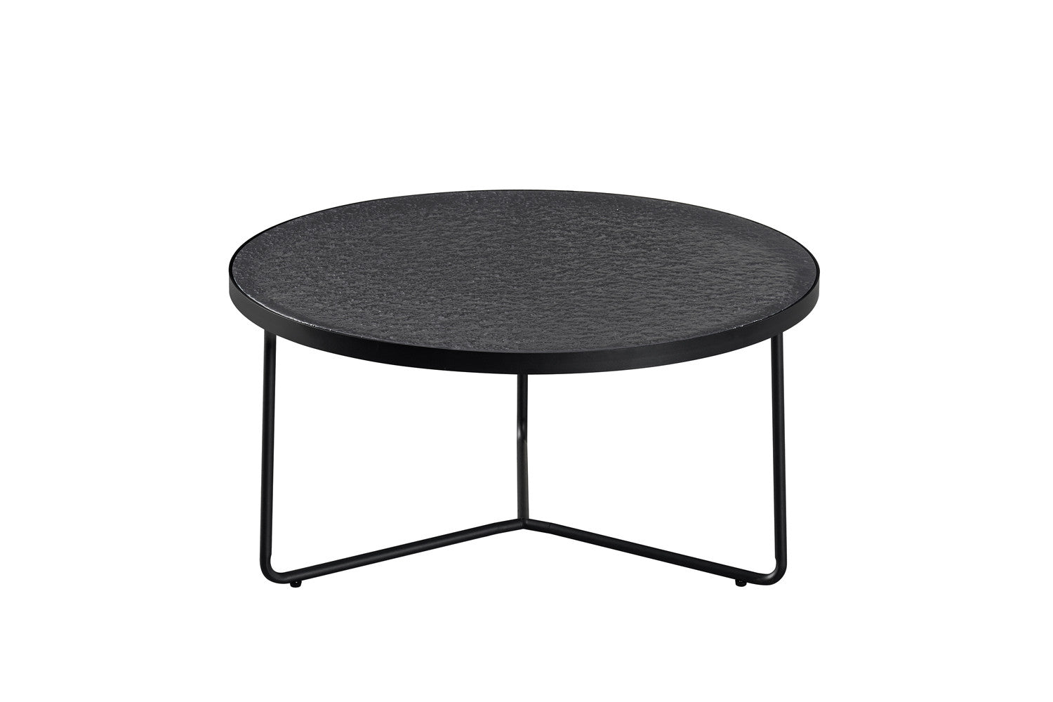 Set Salontafel 'Melia' Rond Grijs Glas