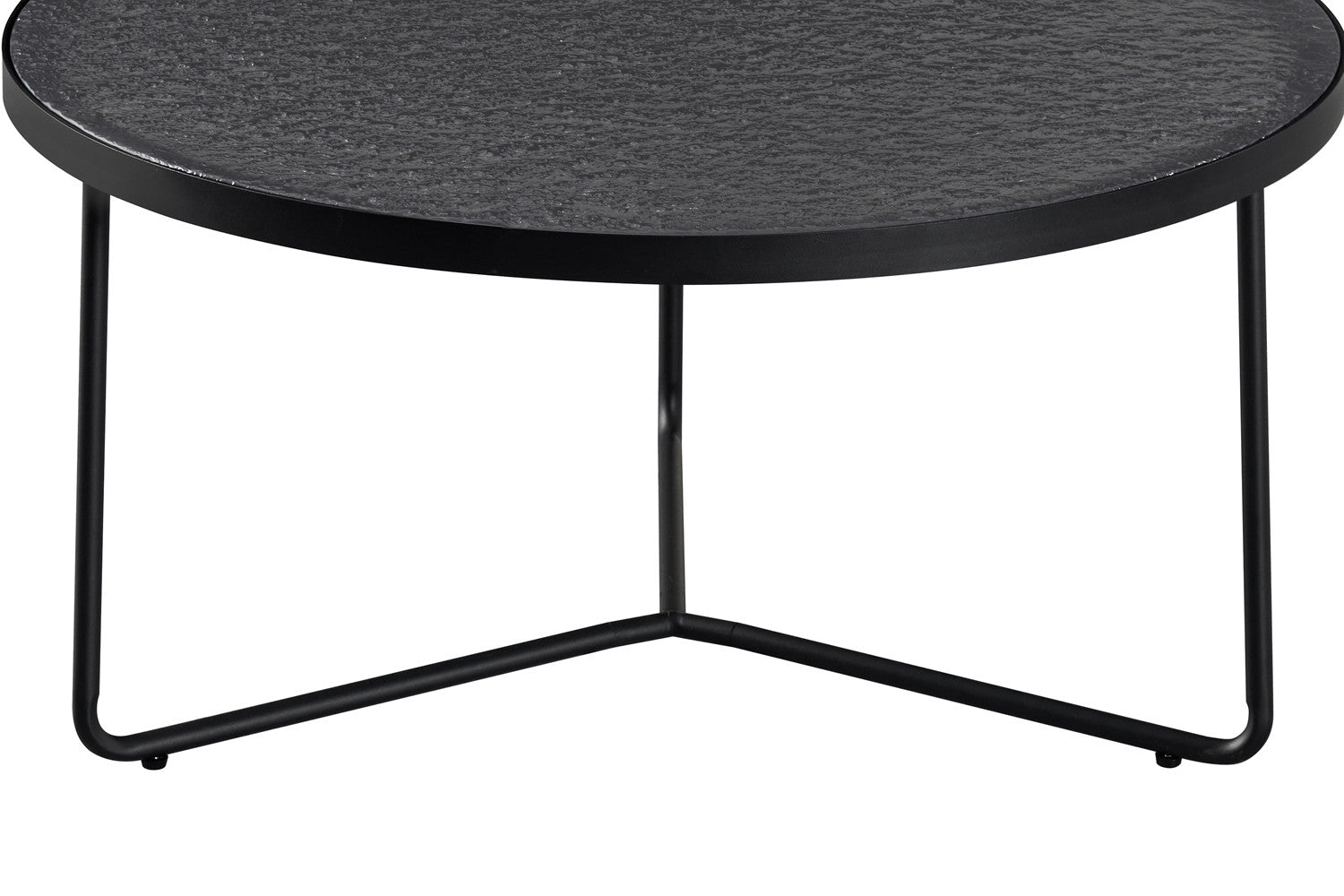 Set Salontafel 'Melia' Rond Grijs Glas