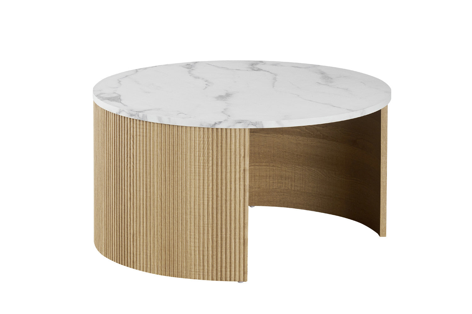 Set Salontafel 'Rowan' Rond Decor Marmer Beige
