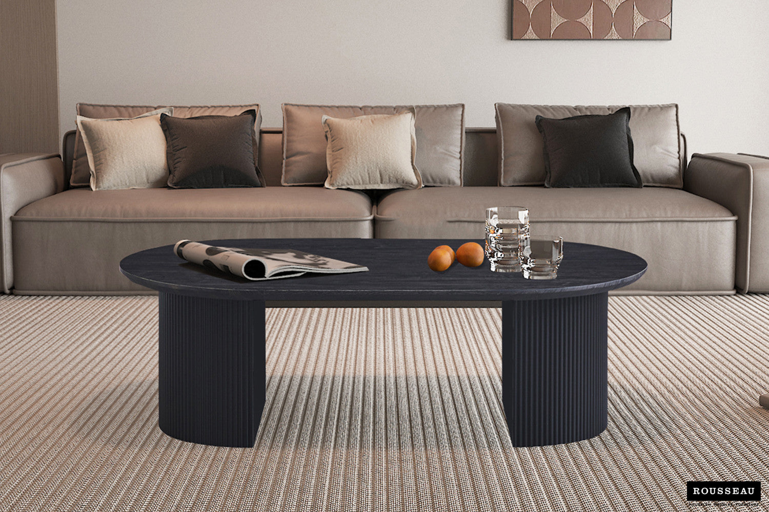 Salontafel 'Lagos' 120 cm Ovaal Decor Donkerbruin