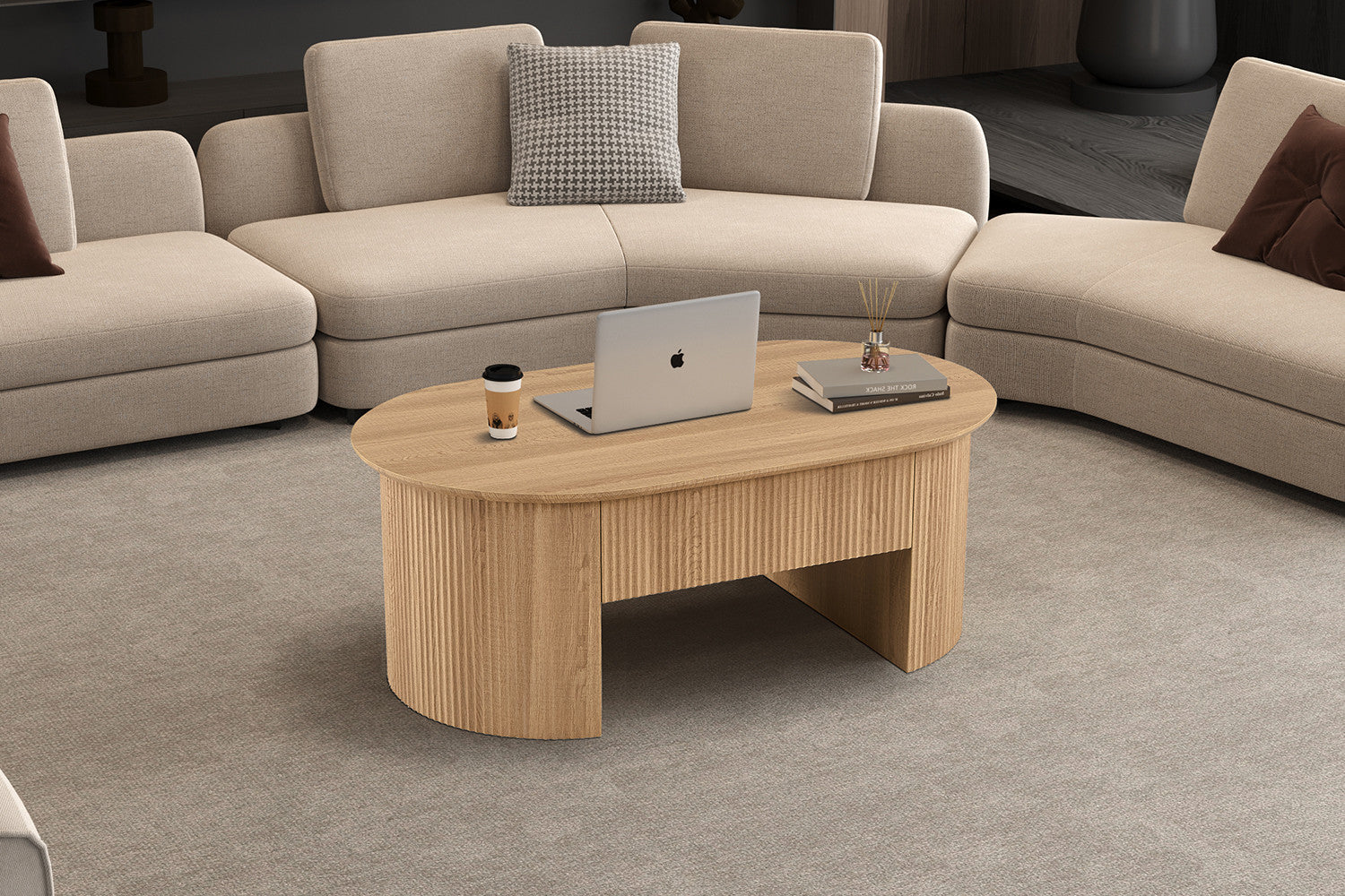 Salontafel 'Lagos' 120 cm Lift-top Decor Eik Naturel