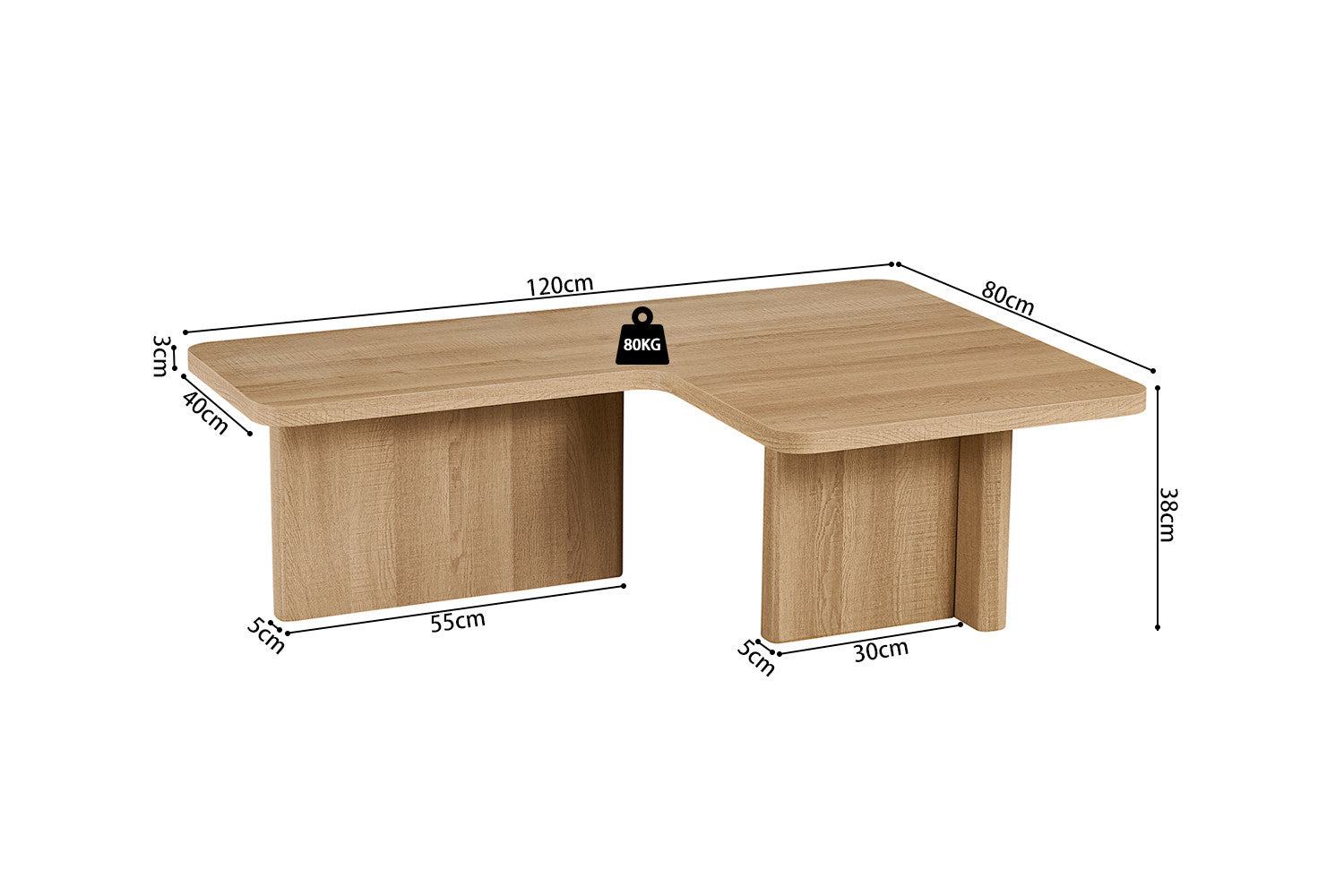 Salontafel 'Arallo' Decor Eik Naturel