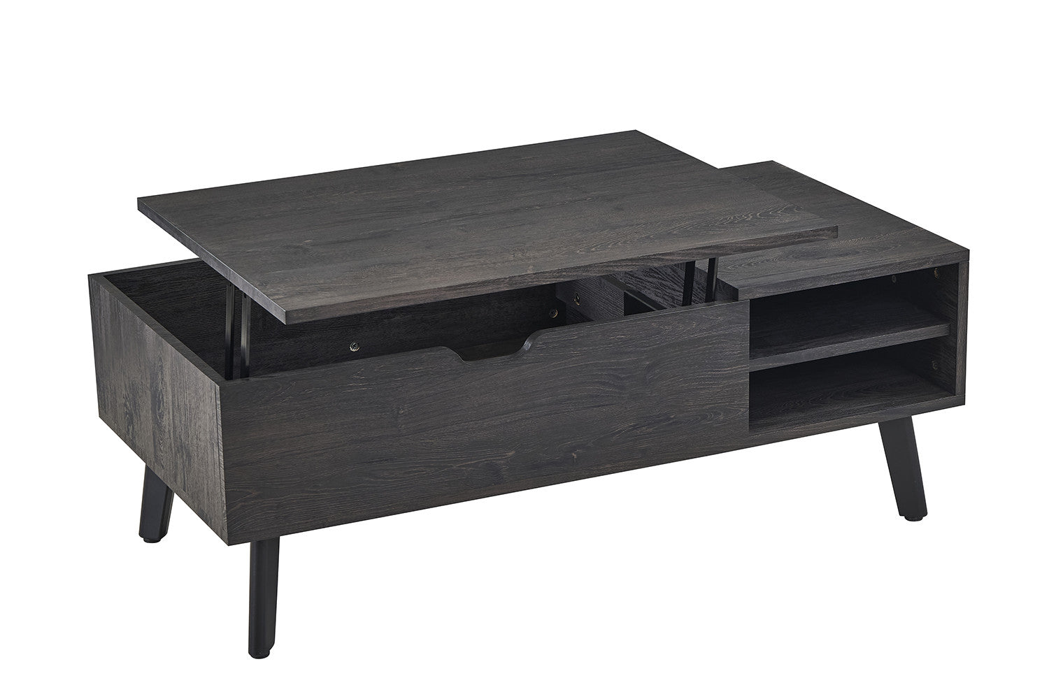 Salontafel 'Justine' Opklapbare top Decor Donkerbruin