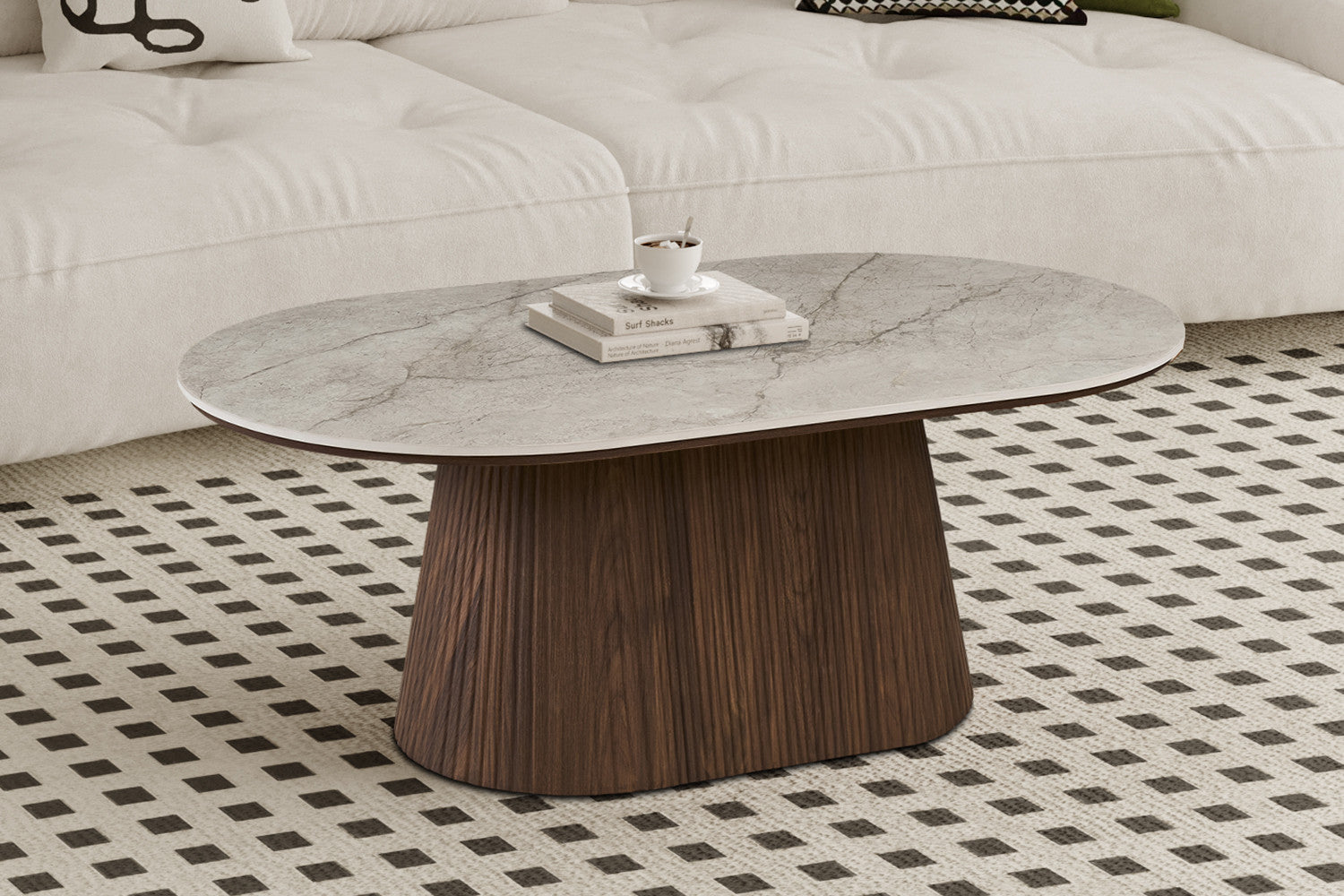 Salontafel 'Vigo' 120 cm Decor Donkere Eik Shakespear Beige