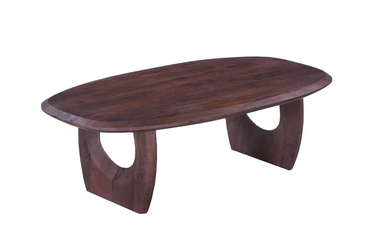 Salontafel 'Braga' Deens Ovaal Mango hout Donkerbruin
