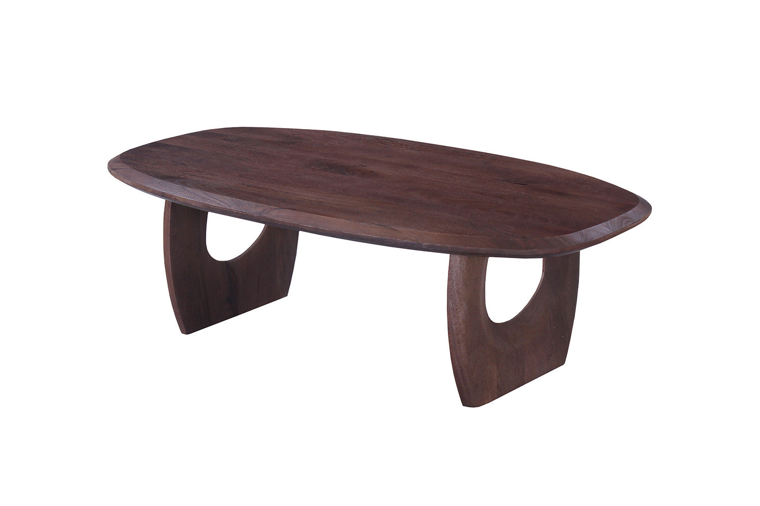 Salontafel 'Braga' Deens Ovaal Mango hout Donkerbruin