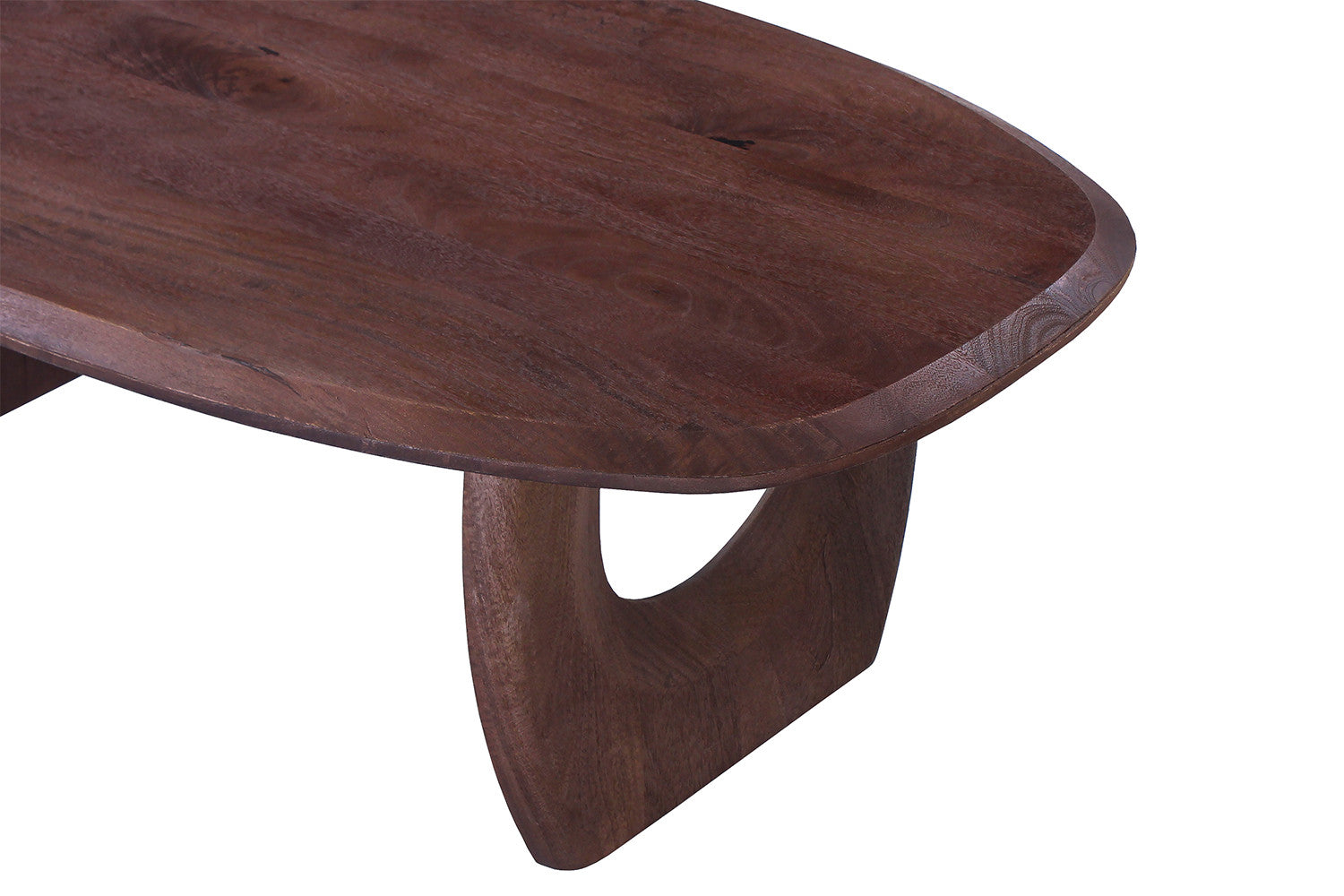 Salontafel 'Braga' Deens Ovaal Mango hout Donkerbruin