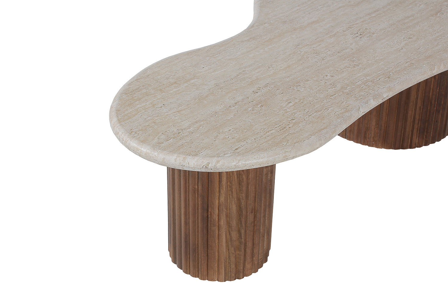 Salontafel 'Marlon' 120 cm Mango hout met Travertin Beige