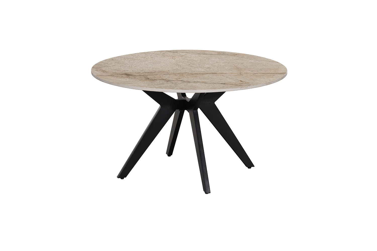 Salontafel 'Apollo' 80 cm Rond Glanzend Steen Shakespear beige