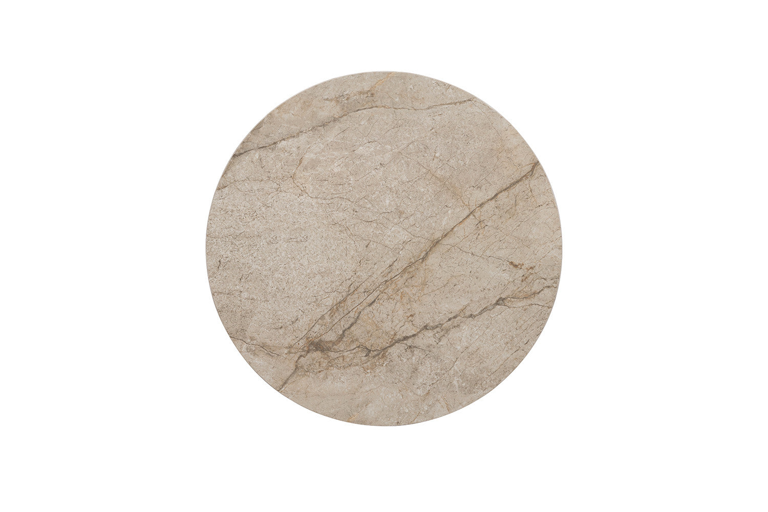 Salontafel 'Apollo' 80 cm Rond Glanzend Steen Shakespear beige