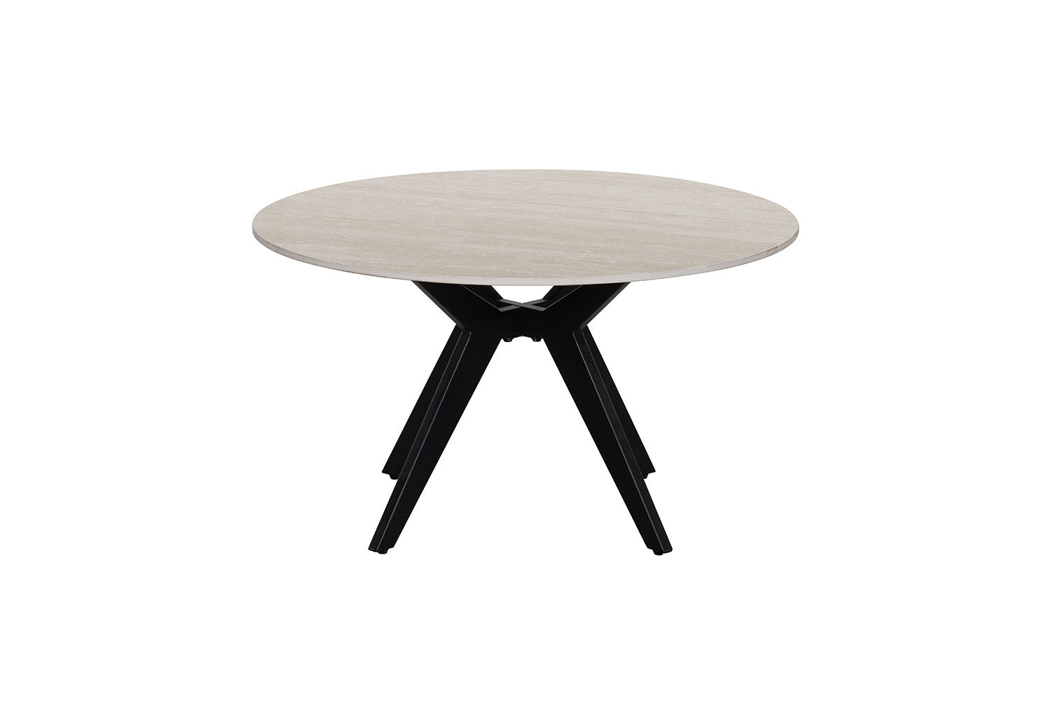 Salontafel 'Apollo' 80 cm Rond Steen Baroque Grijs