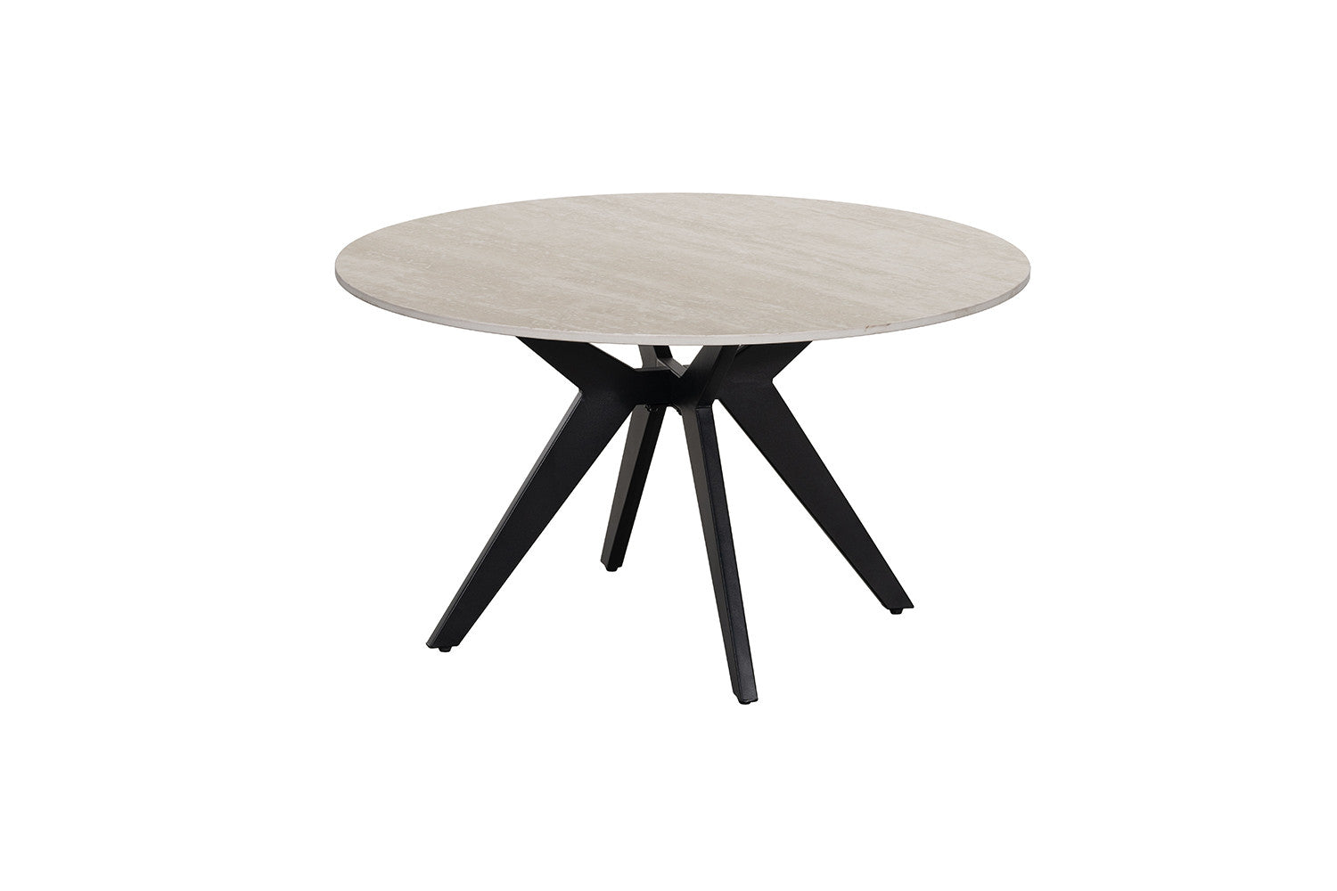 Salontafel 'Apollo' 80 cm Rond Steen Baroque Grijs