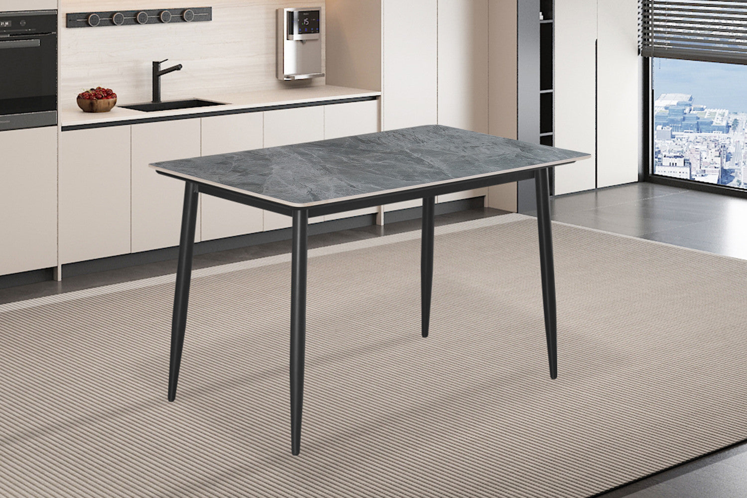 'Kenzo' 120 cm Rechthoekig Steen Grijs