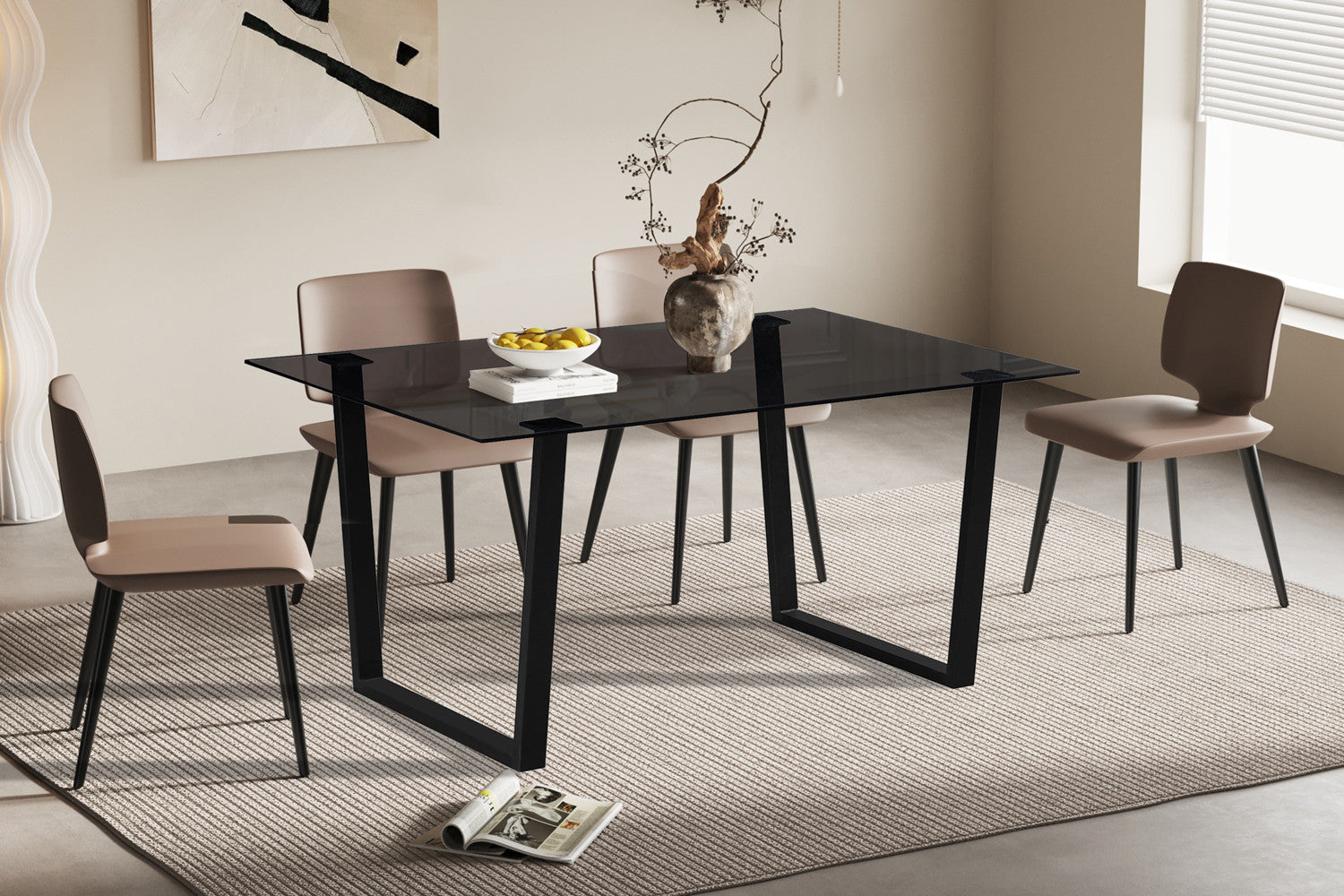Tafel 'Boaz' 150 cm Rechthoekig Glas