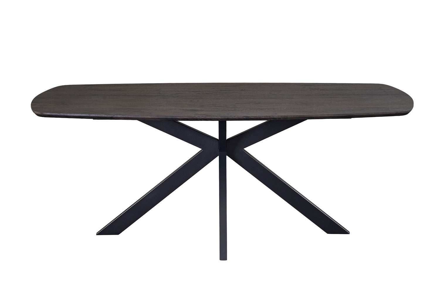 Tafel 'Aziz' 200 cm Deens Ovaal Decor Donkerbruin