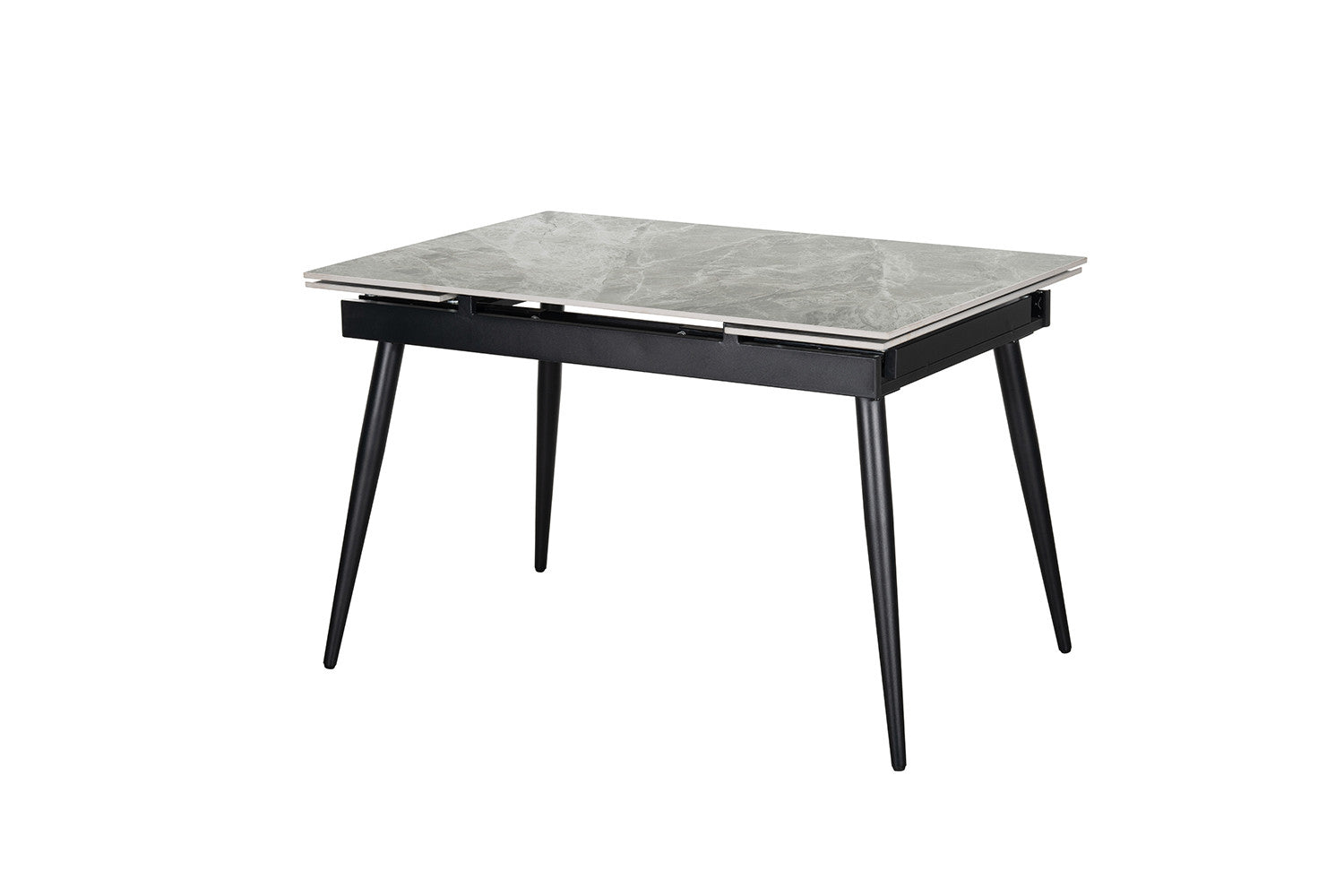- Uitschuifbare tafel 'Hero' 120-180 cm Glanzend Steen Italian Grijs