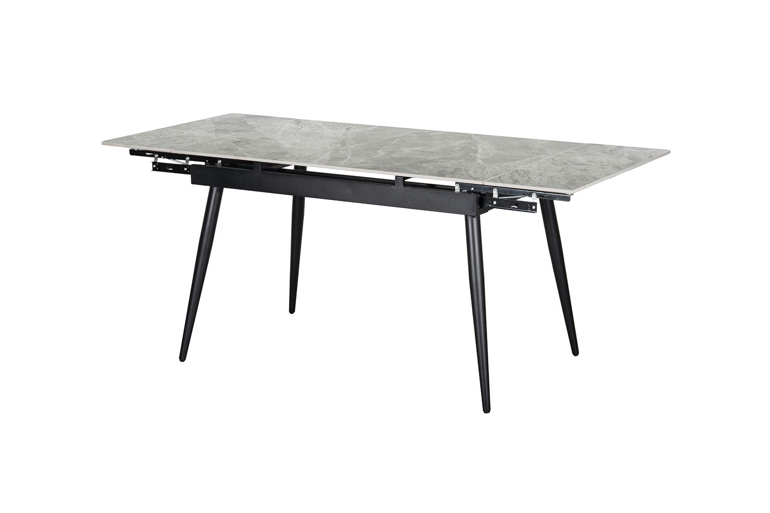 - Uitschuifbare tafel 'Hero' 120-180 cm Glanzend Steen Italian Grijs