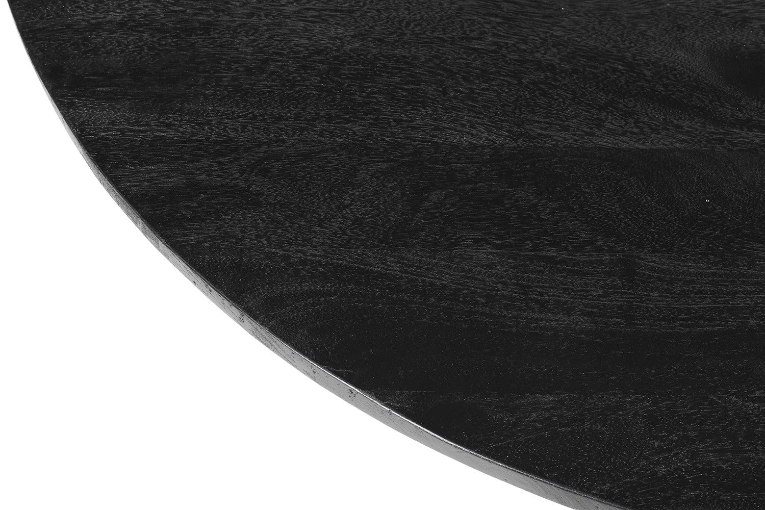 'Tommy' 130 cm Rond Mango hout Zwart