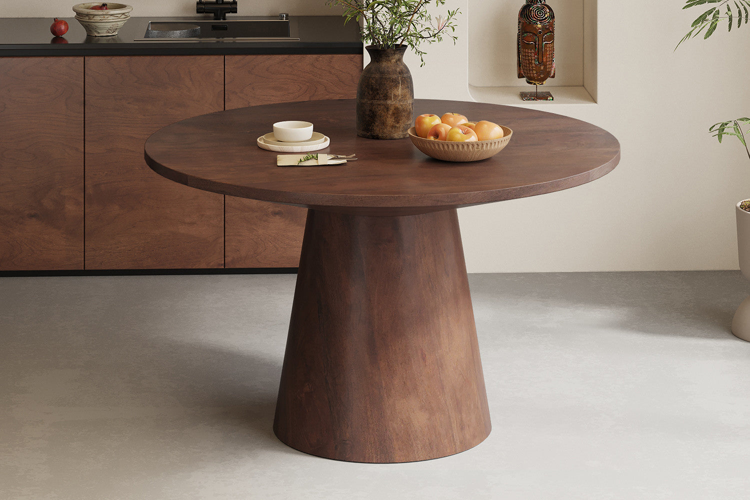 Tommy' 130 cm Rond Mango hout Bruin