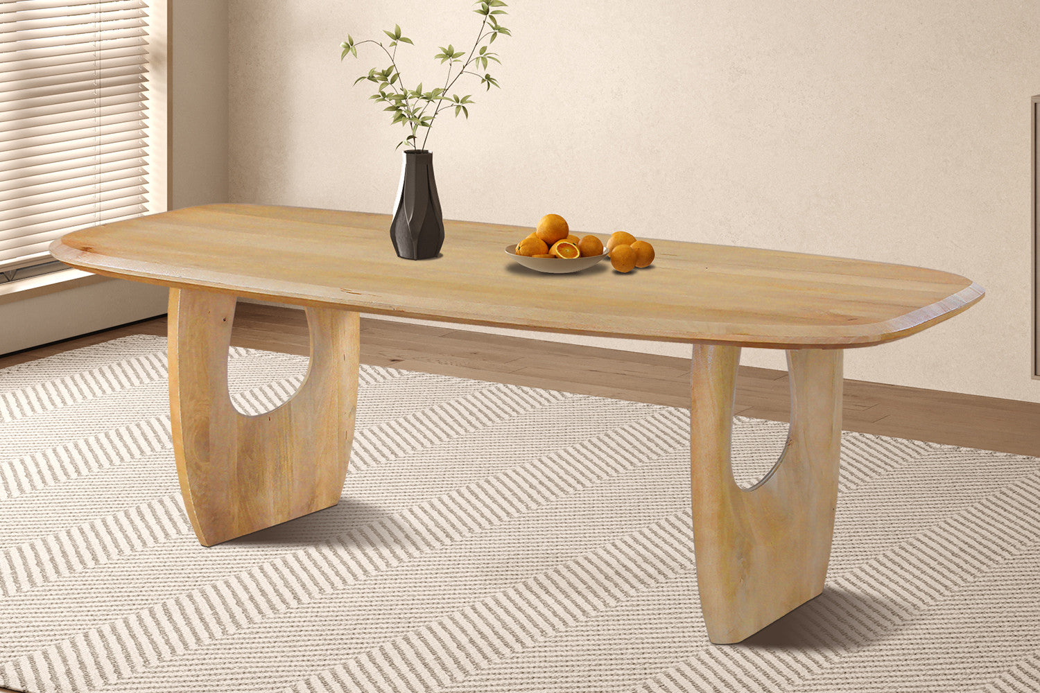 Tafel 'Braga' Deens Ovaal Mango hout Amandel