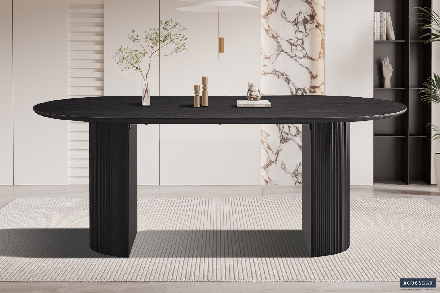 'Lagos' 200 cm Ovaal Decor Donkerbruin