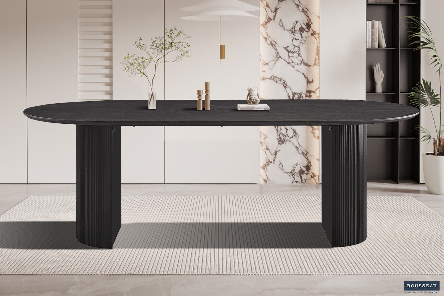 'Lagos' 220 cm Ovaal Decor Donkerbruin