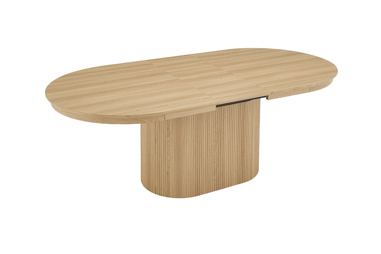 Uitschuifbare tafel 'Lagos' 180-220 cm Ovaal Decor Eik Naturel