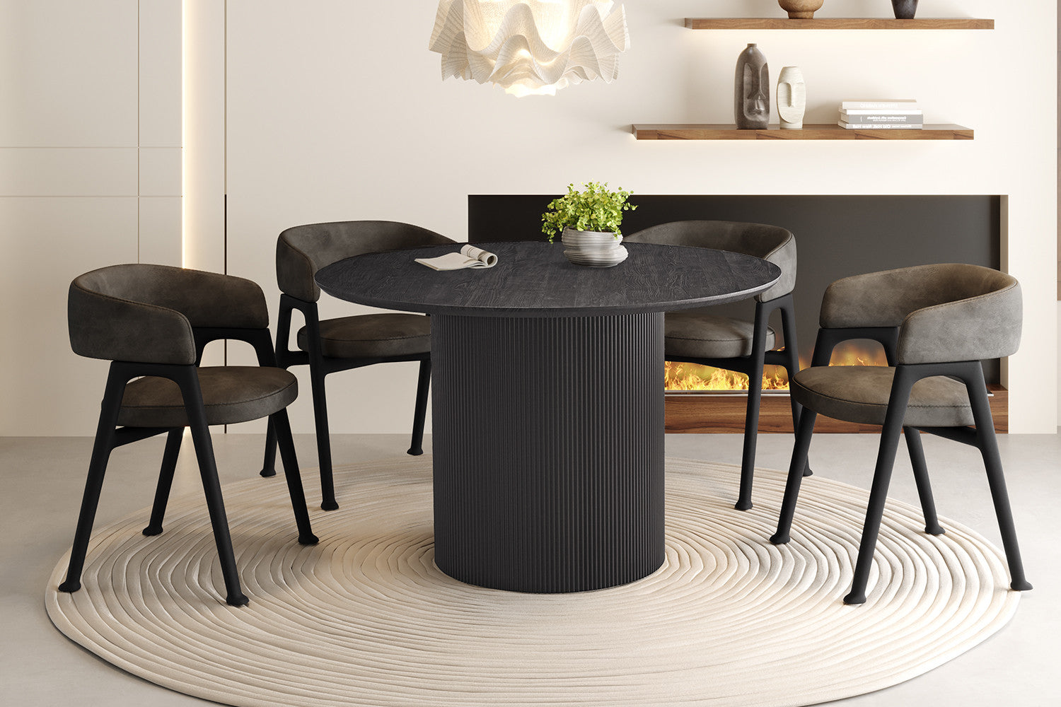 'Lagos' 120 cm Rond Decor Donkerbruin