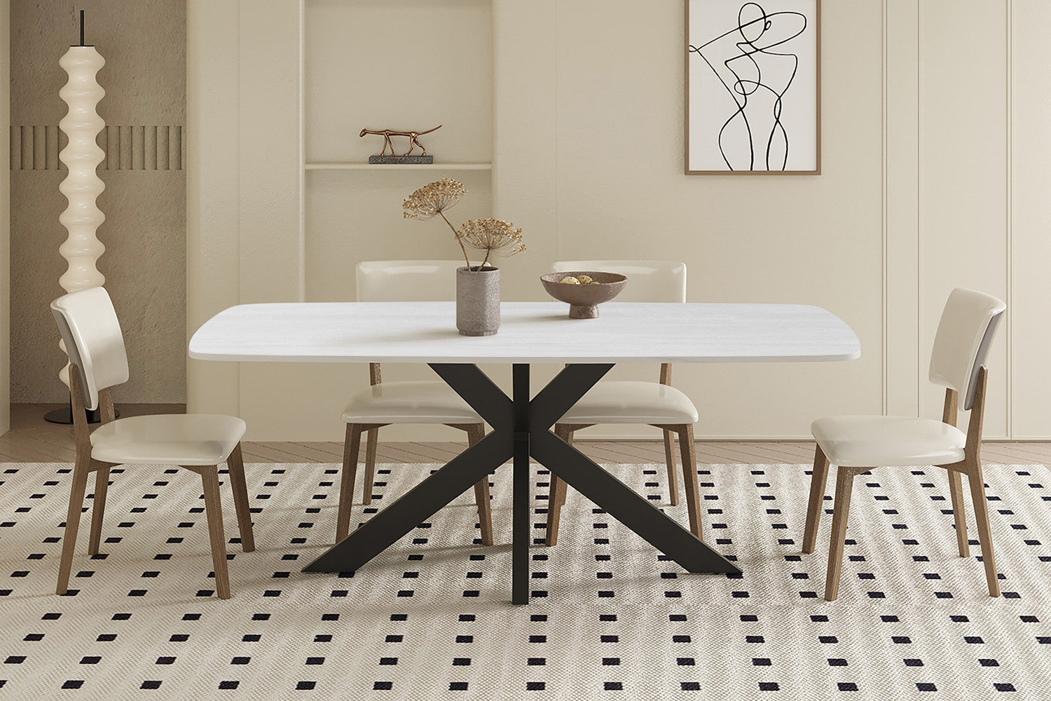 'Apollo' 180 cm Deens Ovaal Steen Baroque Grijs