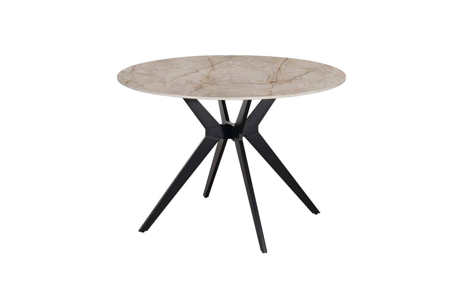 Tafel 'Apollo' 110 cm Rond Glanzend Steen Shakespear Beige