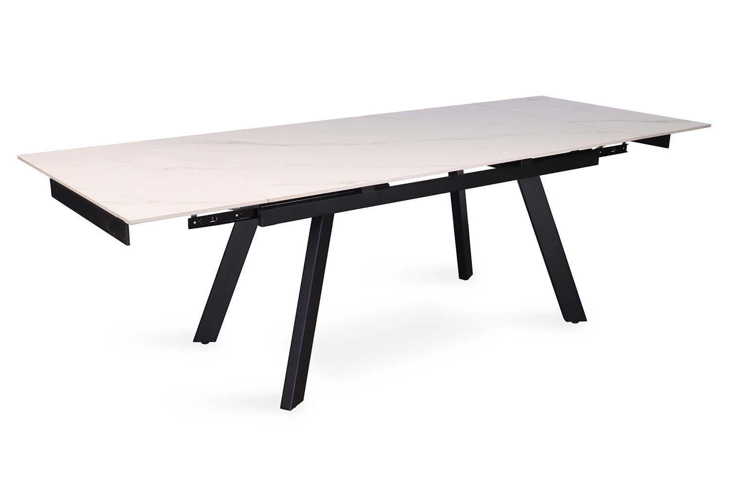 Uitschuifbare tafel 'Hera' 160-240 cm Rechthoekig Steen Wit