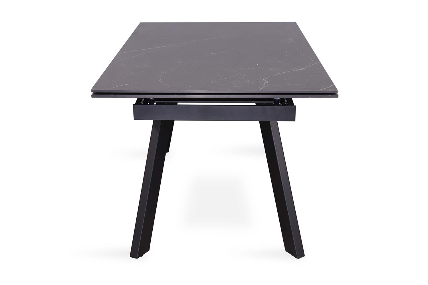 Uitschuifbare tafel 'Hera' 160-240 cm Rechthoekig Steen Zwart