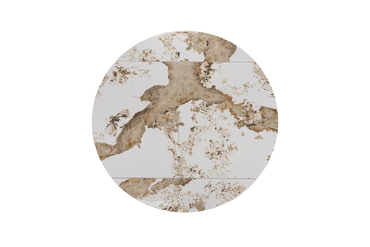 - Uitschuifbare tafel 'Athena' Rond 140-140x90 cm Glanz. steen Pandora