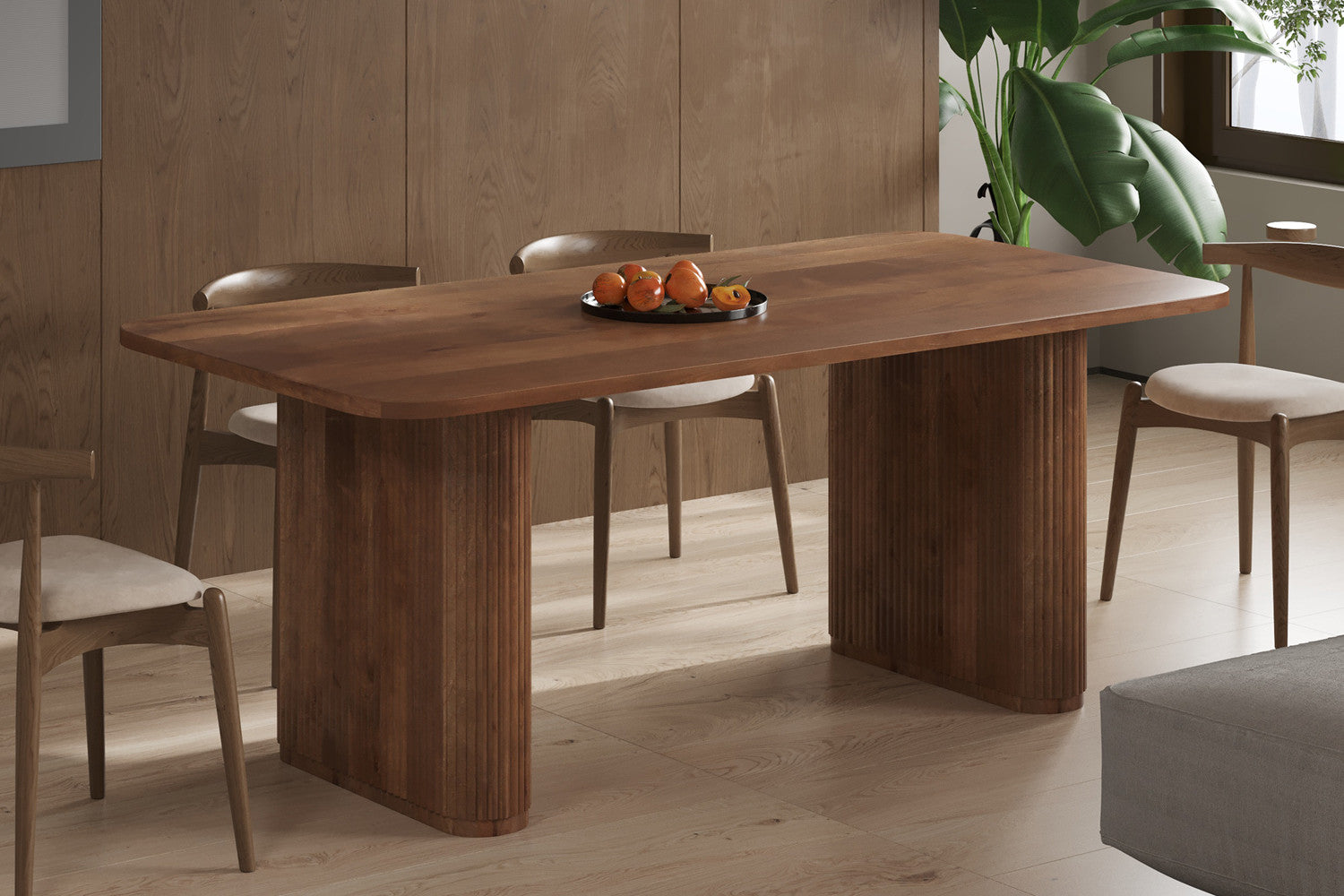 'Jean' 200 cm Deens Ovaal Mango hout Lichtbruin