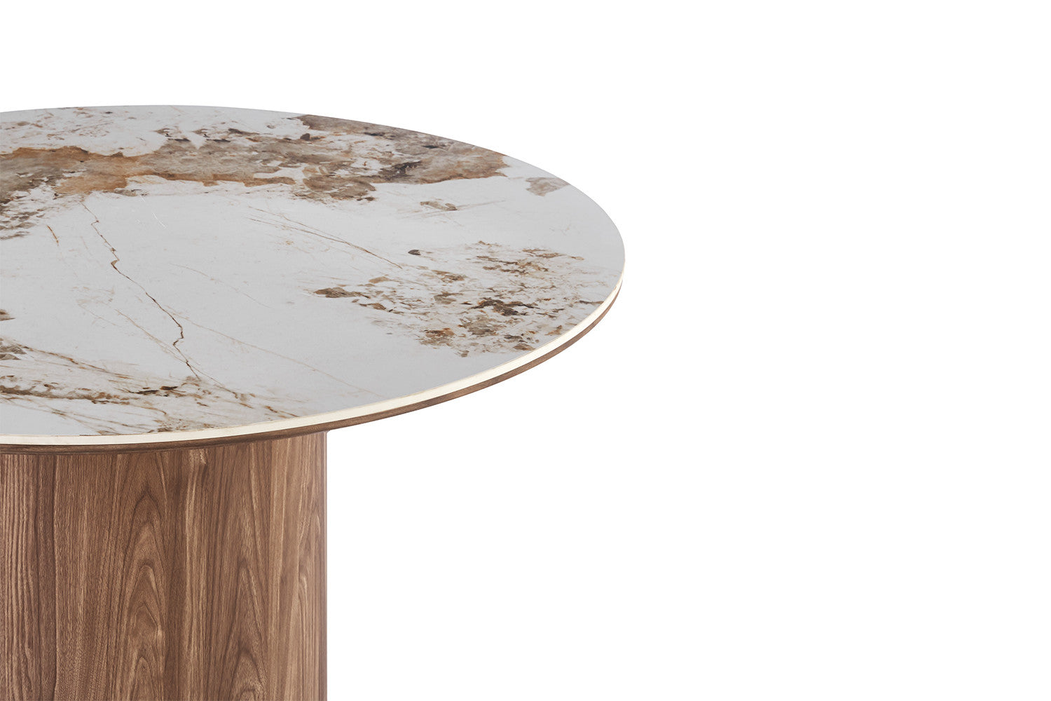 Tafel 'Evora' 120 cm Rond Glanzend Steen Pandora