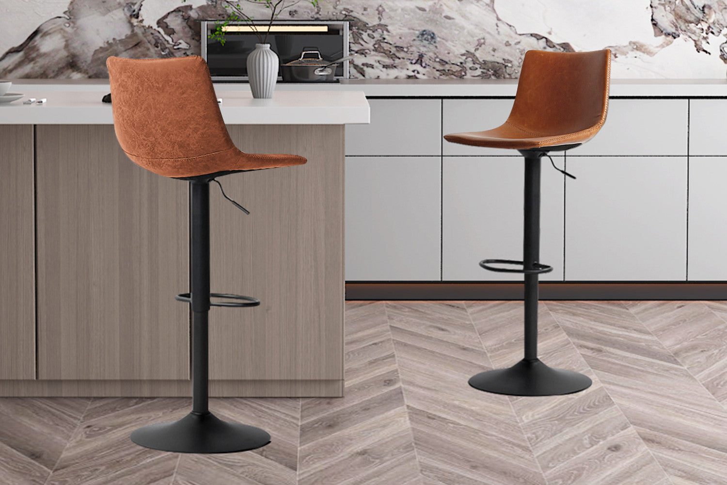 Barstoel 'Trevi' PU Cognac