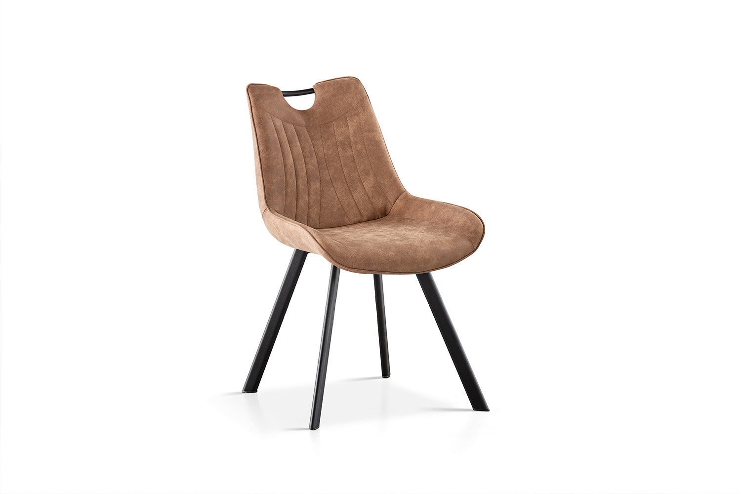 Stoel 'Pablo' Micro fiber PU Donkerbruin