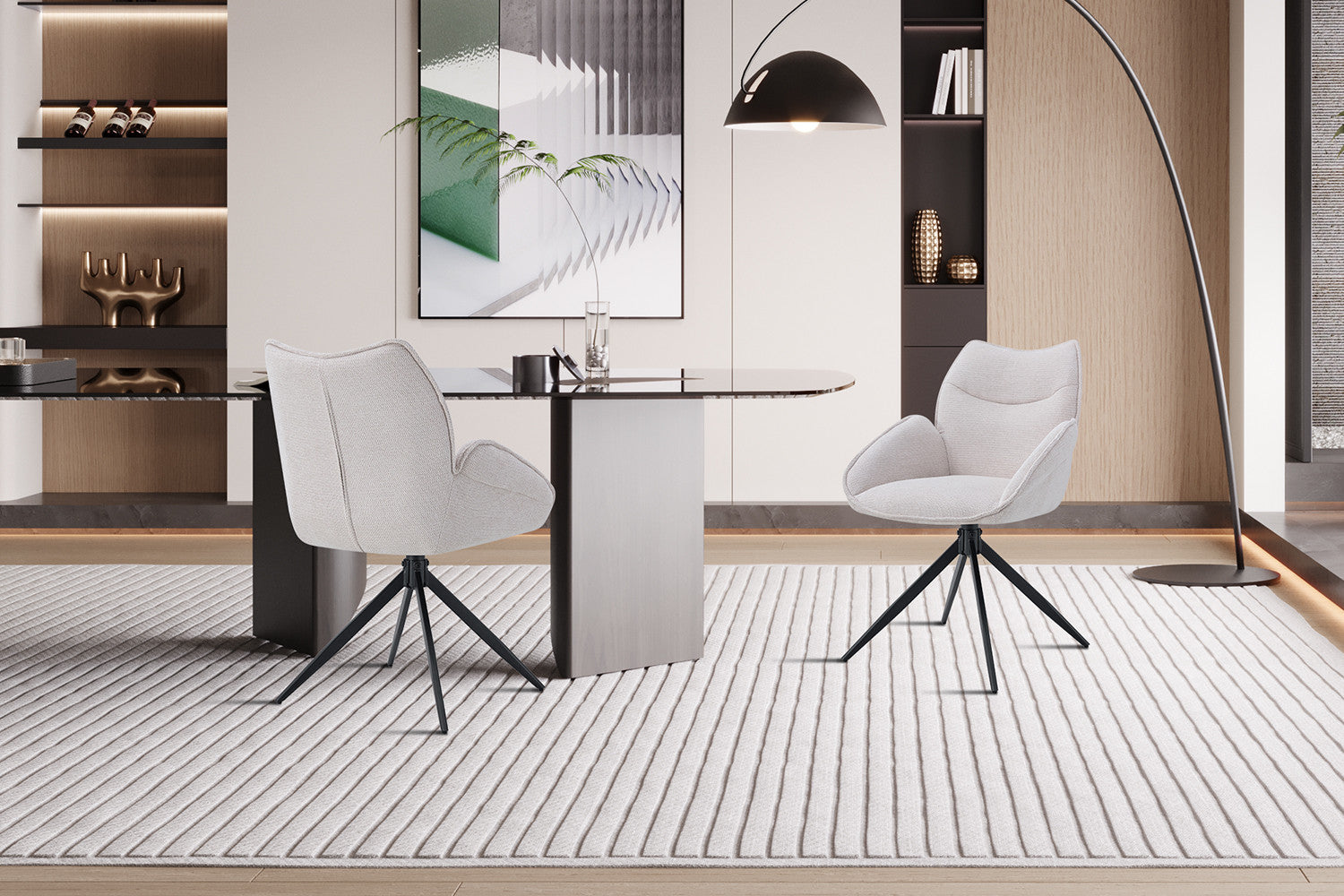 Stoel 'Mahi' Draaibaar tot 0 Stof Ote Share 101 Beige