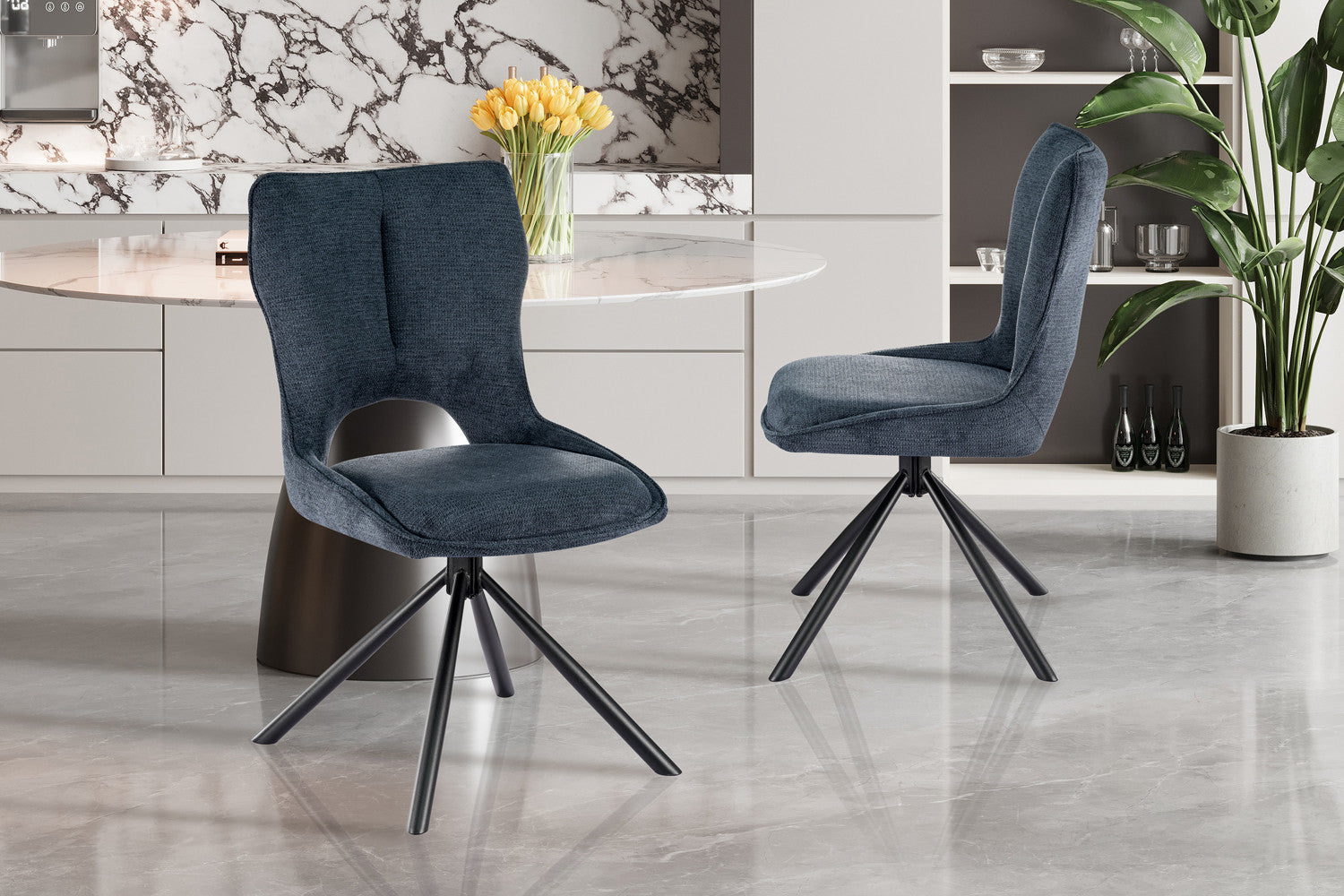 Stoel 'Mori' Draaibaar tot 0 Stof Ote Share 315 Blauw