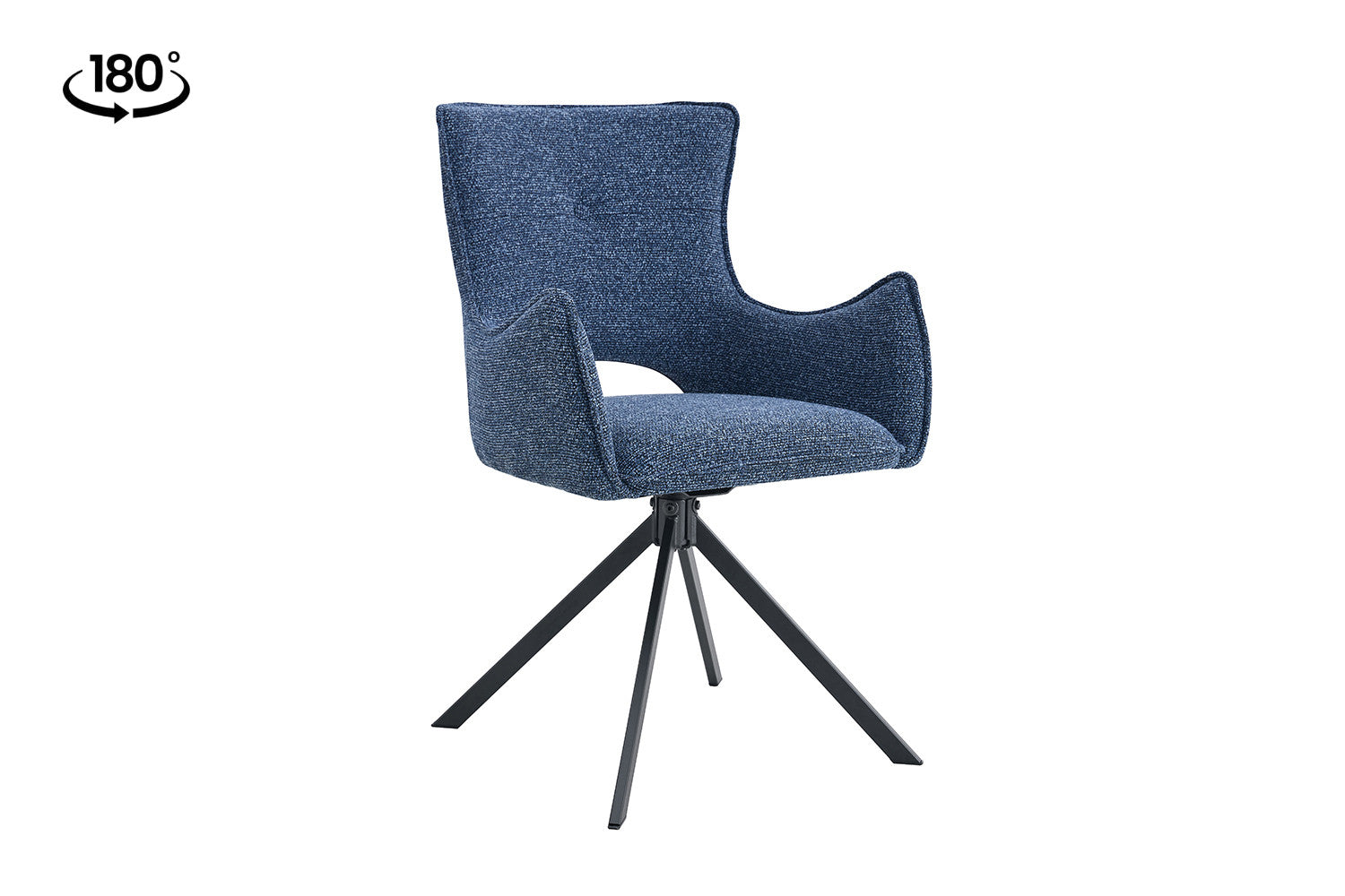 Stoel 'Billy' Draaibaar tot 0 Stof Ote Harper 312 Blauw