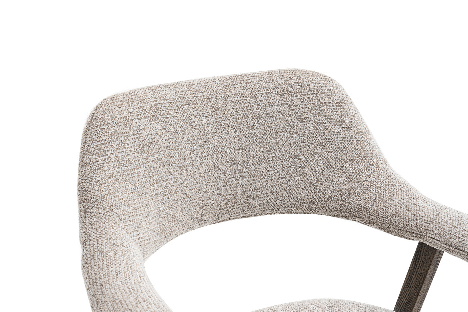 Stoel 'Coralie' Gerookte Massieve Eik Stof Ote Milan 130 Zand