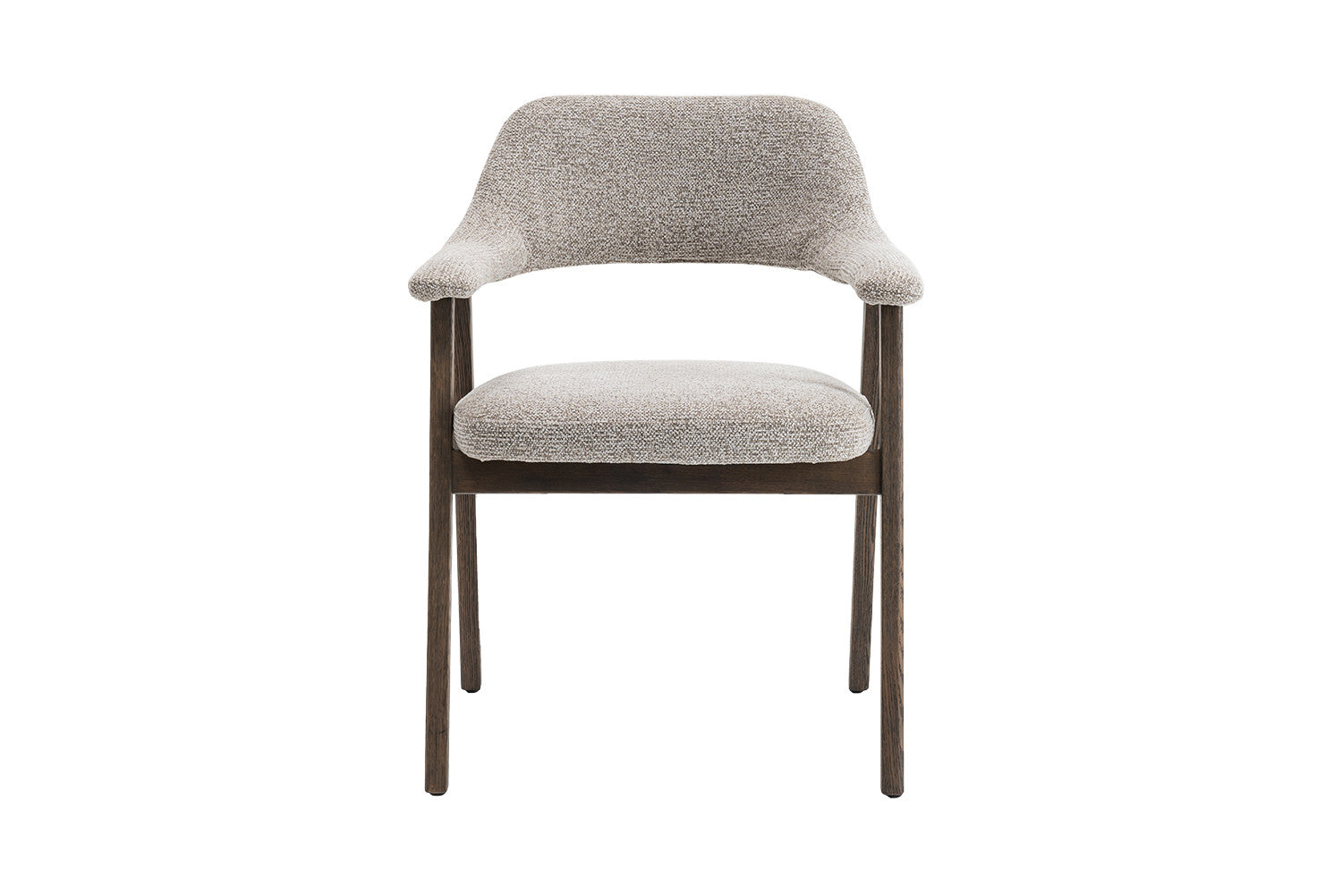 Stoel 'Coralie' Gerookte Massieve Eik Stof Ote Milan 130 Zand