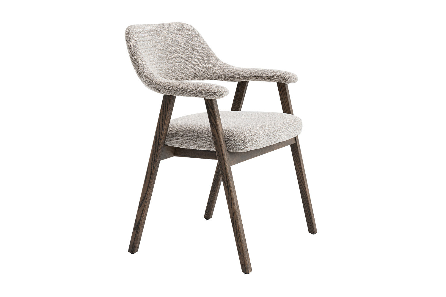 Stoel 'Coralie' Gerookte Massieve Eik Stof Ote Milan 130 Zand