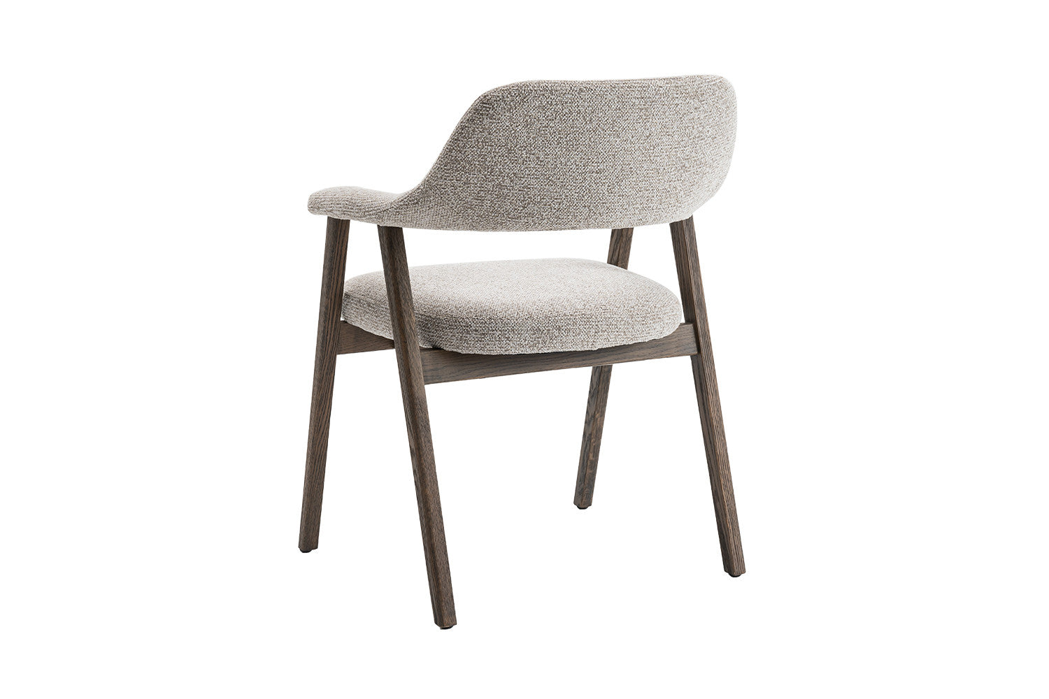 Stoel 'Coralie' Gerookte Massieve Eik Stof Ote Milan 130 Zand