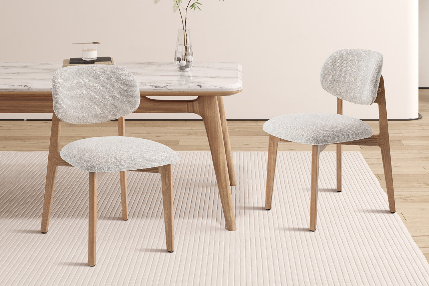 Stoel 'Carmen' Naturel Eik Ote Milan 103 Beige