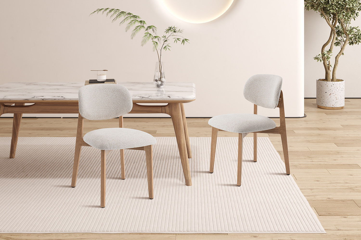 Stoel 'Carmen' Naturel Eik Ote Milan 103 Beige